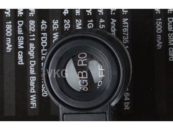 Juvelerlup 45x med 2 LED + UV, linse 21 mm, sort, etui