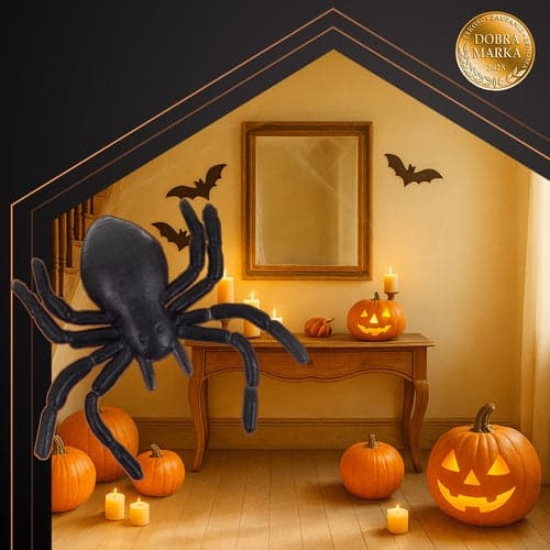 Plastikspindler Halloween 10-pak 3x3 cm sort PVC