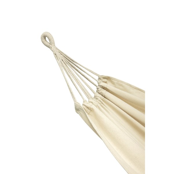 Utomhushammock boho ecru 200x152 cm bomull/polyester 120 kg set