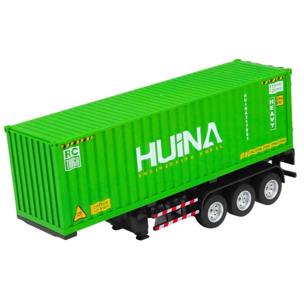 Fjernstyret containerlastbil RC 1:18 9CH 2.4GHz med trailer LED/lyd