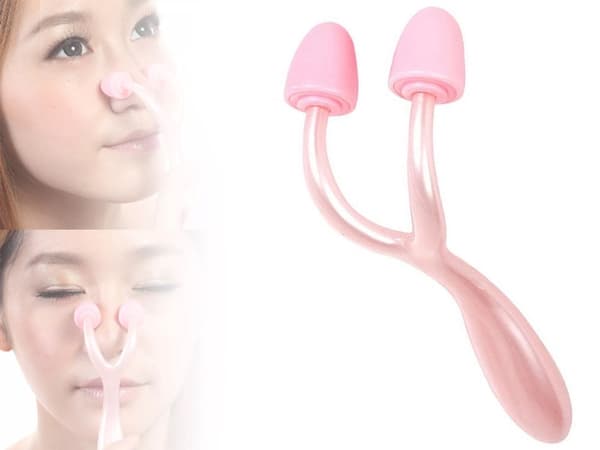 Næseformer med massage, 2 roterende ruller 12,5x5 cm, rosa