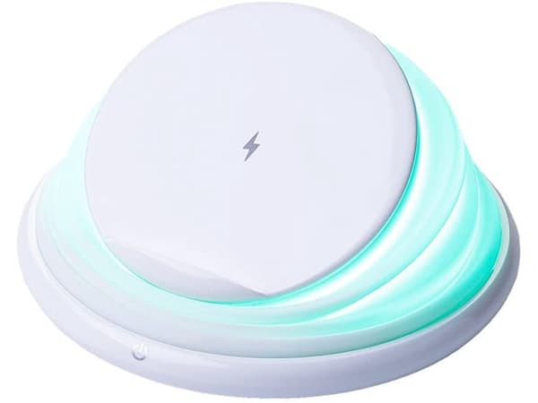 Trådløs Qi-oplader 10W foldbar USB-C hvid/grå (tilfældig farve)