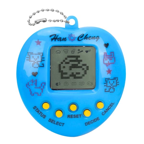 Tamagotchi elektronisk lommespil med virtuelt kæledyr, monokrom LCD, farvevalg