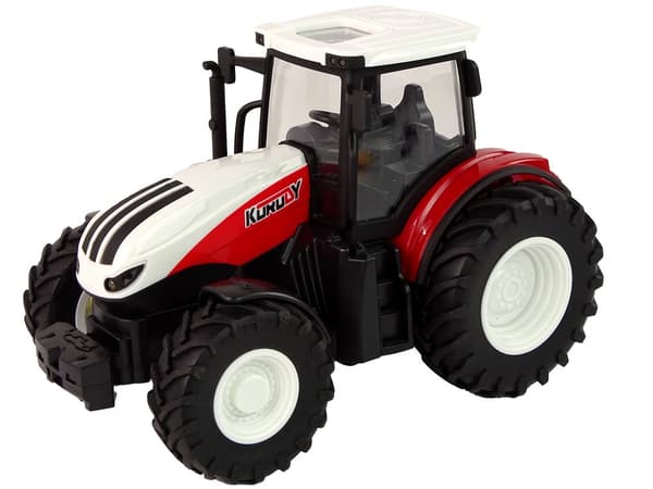 Fjärrstyrd traktor 1:24 med metallkaross 2.4 GHz röd