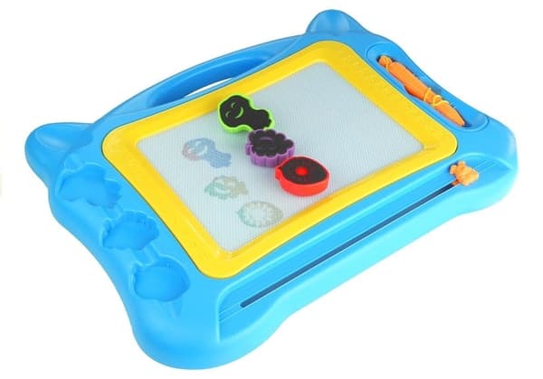 Magnetisk tegnesæt med stempler og mini-tavle, 4 dele
