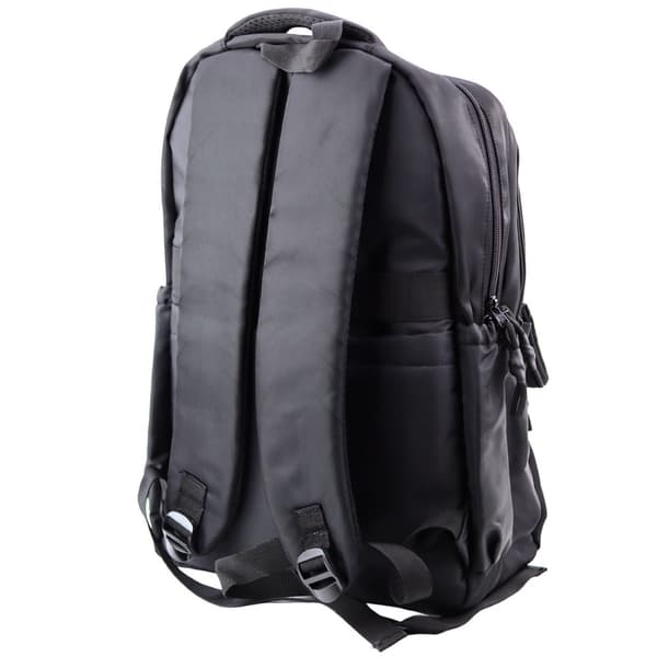 Rygsæk 23L sort 46x33x15 cm med 2 rum og 6 lommer