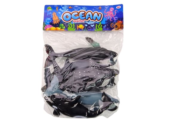 Havsdjursfigurer 6-pack stora - orka val haj valhaj delfin 3+