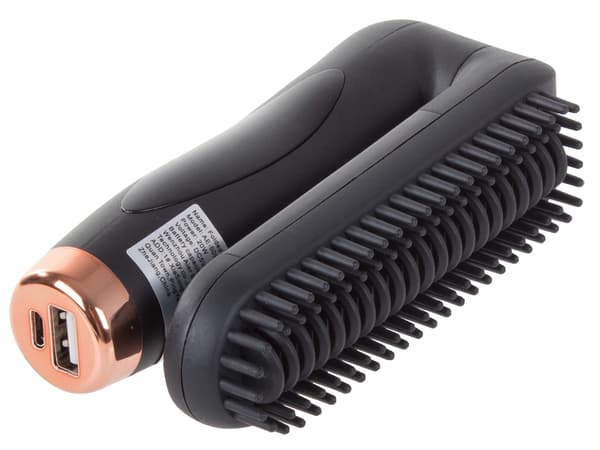 Skæg- og hårkam med glattefunktion 160–180°C, USB, sort