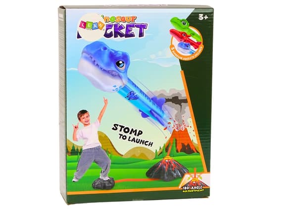 Dinosaurie raketskjutset med vulkanlauncher, 3 mjuka raketer 3+ år