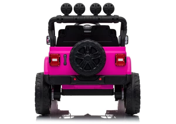 Batteridriven leksaksbil Jeep Rubicon 24V ride-on rosa