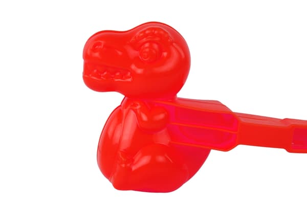 Sneboldsmaskine dinosaur rød 35 cm, snelegetøj til børn 3+