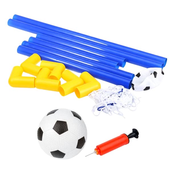 Fodboldmål til børn 62x41 cm med bold og pumpe, plast/net