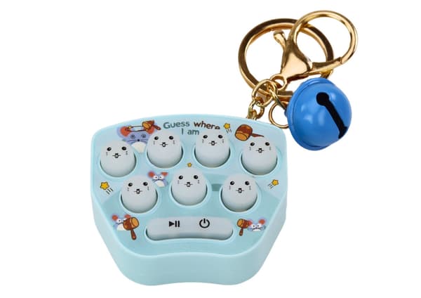 Elektroninen Pop It -arcade -avaimenperä sininen, miniarkadi valoilla ja äänillä