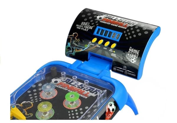 Flipperspil bordmodel med LCD-display og lamper, blå 53,5 cm