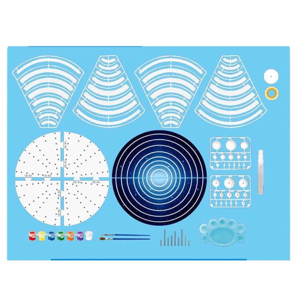 DIY solsystem modelkit til at male, lyser i mørke, STEM til børn