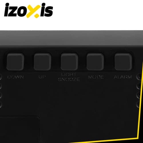 LED väckarklocka med färgdisplay, tid/datum/temperatur, USB/AAA
