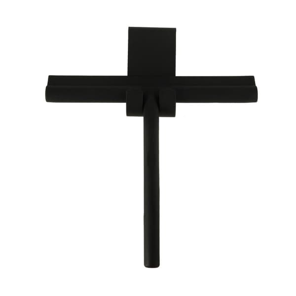 Suihkulasta silikonista musta 21x19 cm koukulla ja pidikkeellä Black