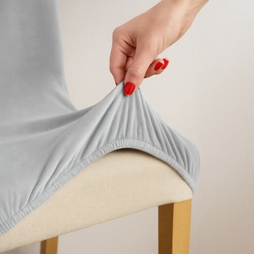 Tuolinpäälliset 6-pack elastiset vaaleanharmaa 65x40x35 cm yleismalliset