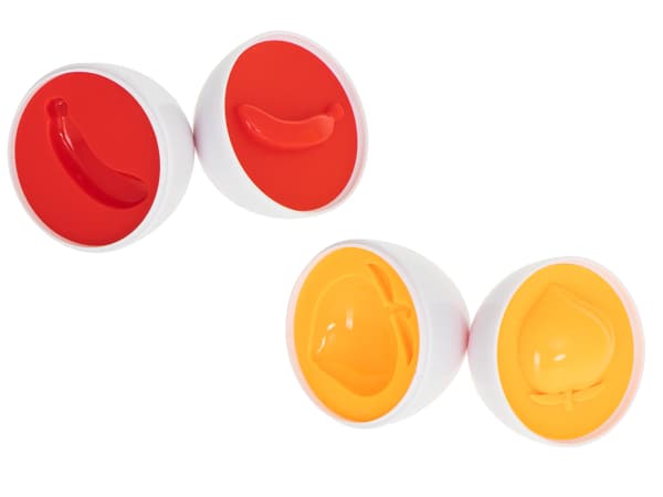 Matchningsägg pussel i plast 12-pack – former och färger