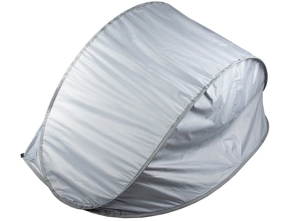 Rantateltta UV-suojalla automaattinen pystytys 195x120x95 cm harmaa