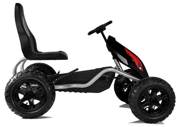 Gokart för barn 6+ år med pumpade svarta däck