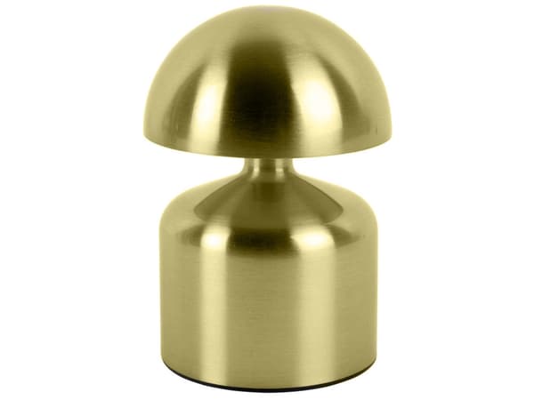LED natlampe svampeform touch USB-C genopladelig guld/sølv 15 cm