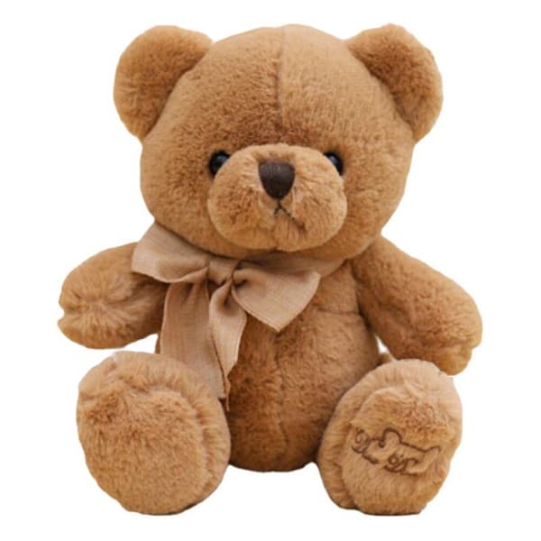 Pehmolelukarhu 40 cm ruskea beige rusetilla