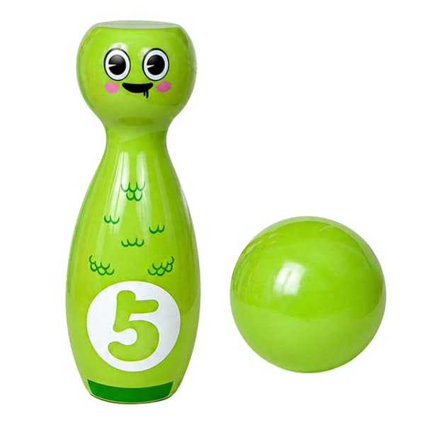 Bowling set för barn 12 delar plast, 10 käglor 13 cm + 2 bollar