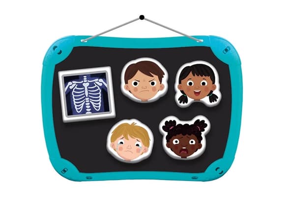 Magnetisk läkarväska leksak med anatomimagneter och whiteboard 4-6 år