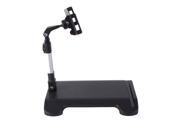 Puhelin- ja tablettiteline 2-i-1 för 2 enheter, justerbart, svart
