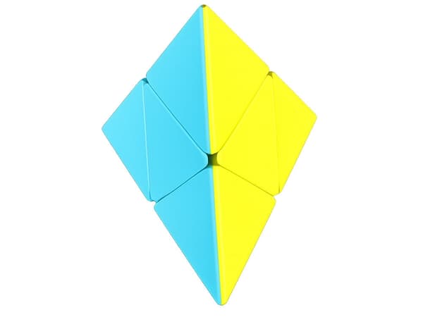 Pyraminx 3D-palapeli muovinen pyramidi 9,5 cm monivärinen