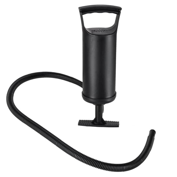 Uppblåsbar barnsäng 140x90 cm med pump, grå med stjärnor