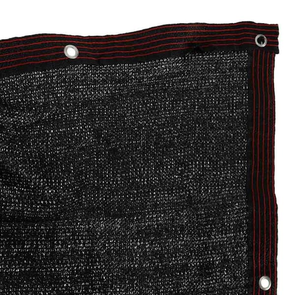 Balkonskærm læhegn i PVC-net sort 105x700 cm med kabelbindere