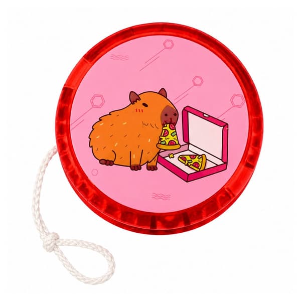 Lasten jojo capybara-kuviolla ja valotehosteilla, muovi 5,5 cm