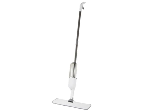 Spraymopp med vattentank 450 ml och 3 mikrofiberdukar vit 125 cm
