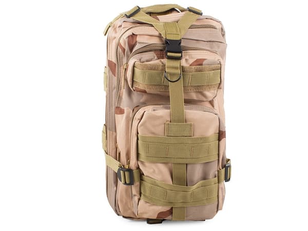Militär ryggsäck 30L beige med MOLLE-system 43x24x25 cm