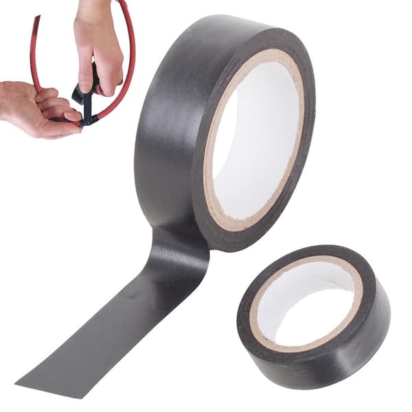 Eristysteippi PVC musta 17 mm x 9 m
