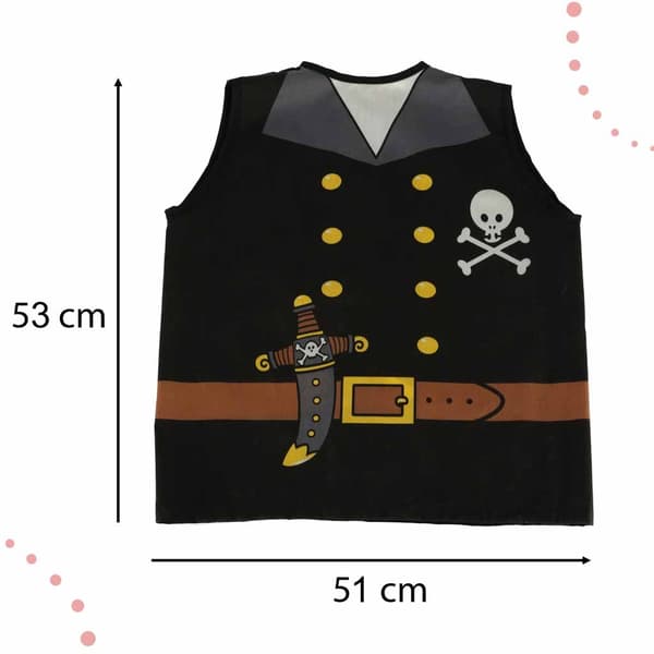 Piratkostym barn 3-8 år med ögonlapp och huvudduk polyester