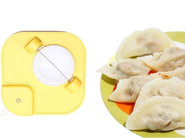 Elektrisk dumplingmaskine 8 cm, USB-opladning, spatel/børste, mix farve