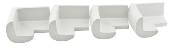 Skumhörnskydd för möbler 4-pack med dubbelhäftande tejp 1,1 cm