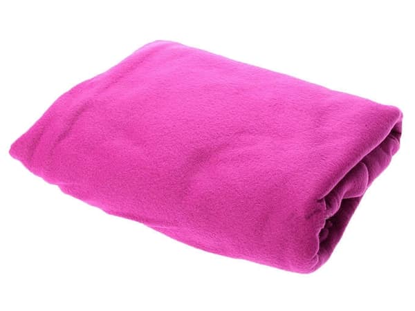 Fleece-peitto hihoilla 138 x 180 cm vaaleanpunainen universaali