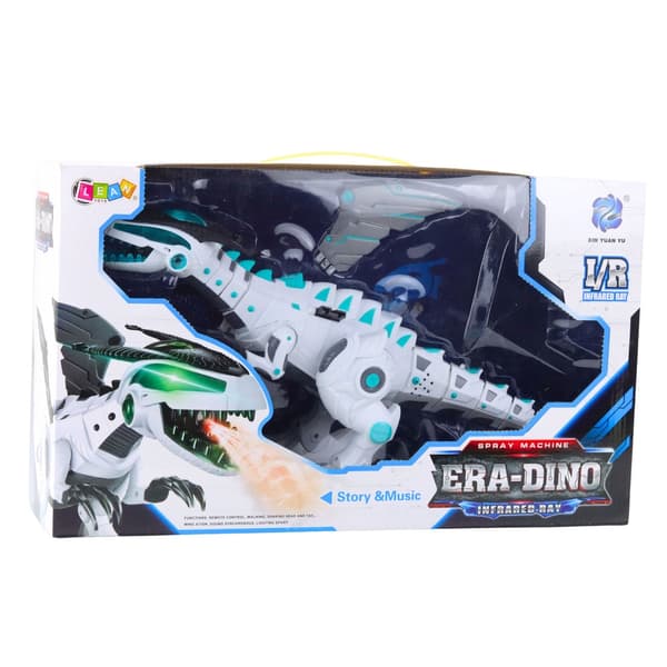 Fjernstyret RC-dinosaurierobot med lyd, lys og fortællinger 47 cm