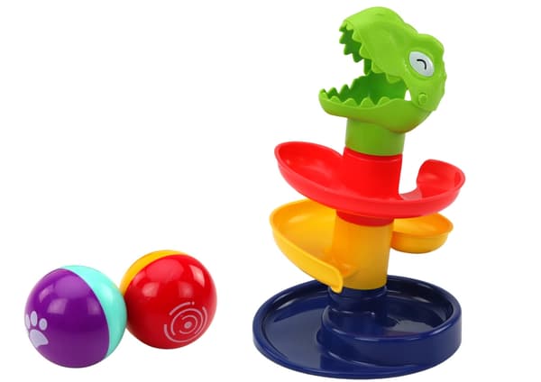 Boldbane med dinosaur 4 niveauer, rullebolde, fra 6 måneder