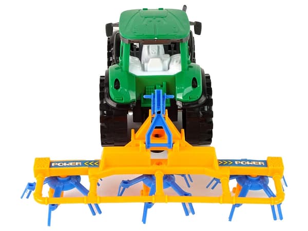 Legetøjstraktor med rive friktionsdrift 24 cm, 3+ år