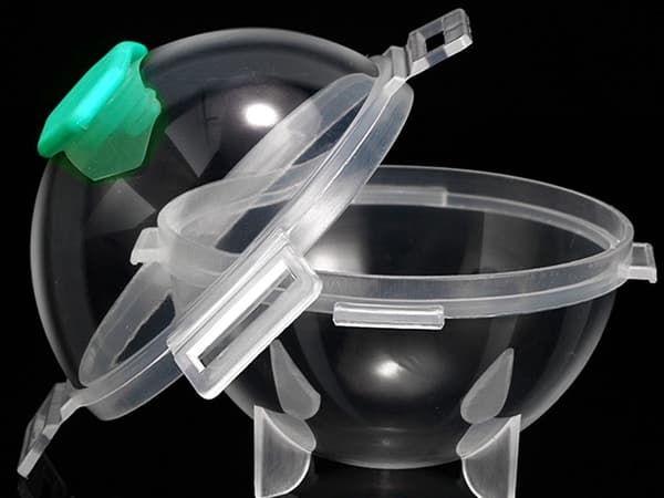Isform til isboller 4 dele, plast, transparent, Ø5 cm
