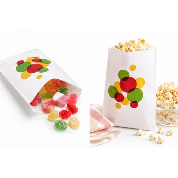 Slikposer retro prikker 17,5x12 cm fødevaregodkendte 30 st White 30-pack