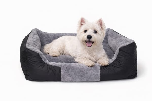 Hundeseng sofa-model rektangulær 90x70 cm med aftageligt betræk