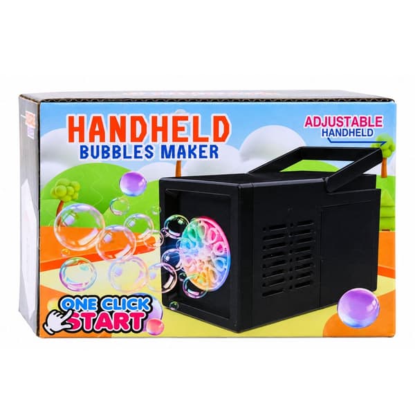 Bubbelmaskin portabel trådlös 10 bubbelhål AA-batteri + 50 ml vätska