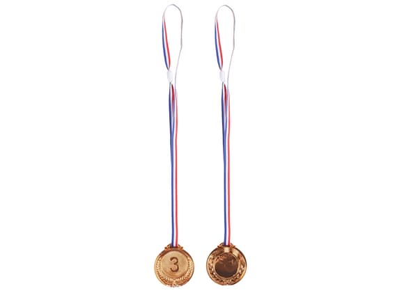 Bronzemedalje i zinklegering klassisk design, 1-pak