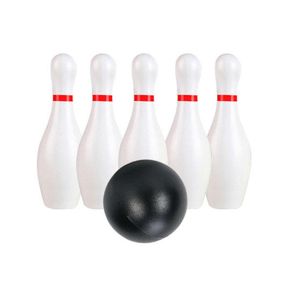 Bowling sæt i plast 10 kegler + 2 bolde, bærbart til børn & voksne